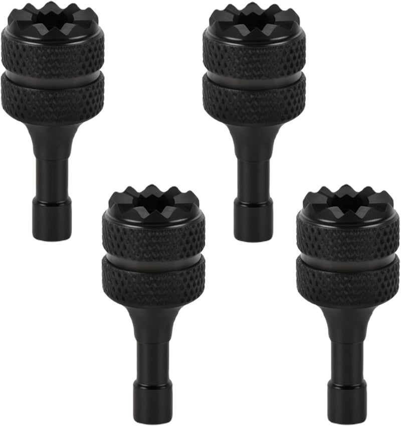 NICECRAFT 4 Pcs Aluminum Alloy Remote Controller Sticks Joystick for DJI RC/RC2 for Mini 3/Mini 3 Pro/Mini 4 Pro/Air 3/3S/Air 2S/Neo/Mavic 4 Pro/Mavic 3/Mavic 3 Pro/Mavic 3 Drone Replacement (Black) - Image 1